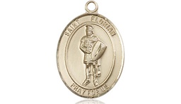[8034KT] 14kt Gold Saint Florian Medal