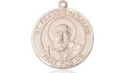 [8035RDKT] 14kt Gold Saint Francis de Sales Medal