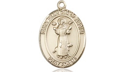 [8036KT] 14kt Gold Saint Francis of Assisi Medal