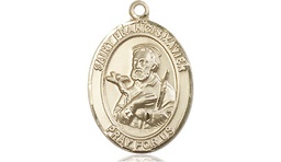 [8037KT] 14kt Gold Saint Francis Xavier Medal