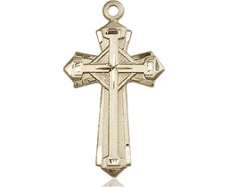 [6012KT] 14kt Gold Cross Medal