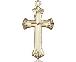 [6013KT] 14kt Gold Cross Medal