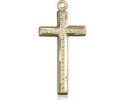 [6017KT] 14kt Gold Cross Medal