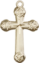 [6020KT] 14kt Gold Cross Medal
