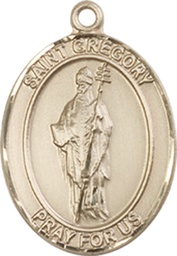 [8048KT] 14kt Gold Saint Gregory the Great Medal