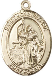 [8053KT] 14kt Gold Saint Joan of Arc Medal
