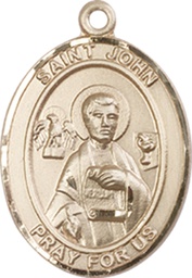 [8056KT] 14kt Gold Saint John the Apostle Medal