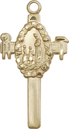 [6028KT] 14kt Gold Cross Medal