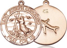 [8057RDKT] 14kt Gold Saint Joseph of Cupertino Medal