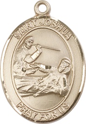 [8059KT] 14kt Gold Saint Joshua Medal
