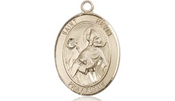 [8062KT] 14kt Gold Saint Kevin Medal