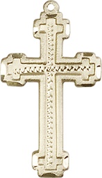 [6039KT] 14kt Gold Cross Medal