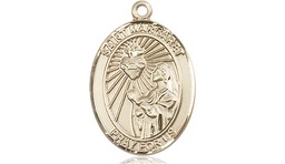 [8072KT] 14kt Gold Saint Margaret Mary Alacoque Medal