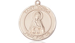[8079RDKT] 14kt Gold Saint Monica Medal