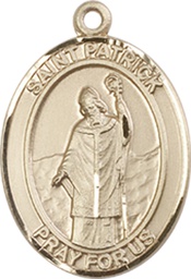 [8084KT] 14kt Gold Saint Patrick Medal