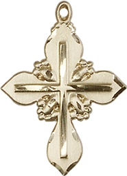 [6061KT] 14kt Gold Cross Medal