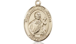 [8089KT] 14kt Gold Saint Martin de Porres Medal