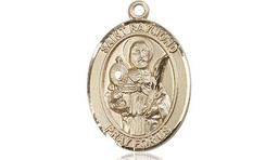 [8091KT] 14kt Gold Saint Raymond Nonnatus Medal