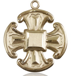 [6066KT] 14kt Gold Cross Medal