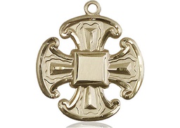 [6067KT] 14kt Gold Cross Medal