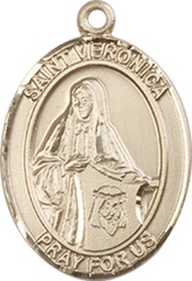 [8110KT] 14kt Gold Saint Veronica Medal