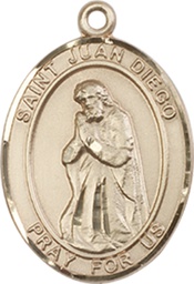 [8111KT] 14kt Gold Saint Juan Diego Medal