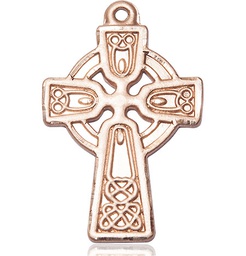 [6214KT] 14kt Gold Celtic Cross Medal