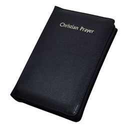 [406/23] Christian Prayer Black Leather Zipper