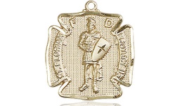 [0070KT] 14kt Gold Saint Florian Medal