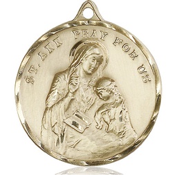 [0203AKT] 14kt Gold Saint Ann Medal
