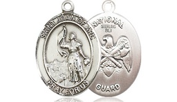 [8053SS5] Sterling Silver Saint Joan of Arc National Guard Medal
