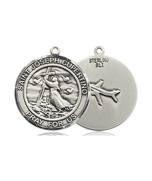 [8057RDSS] Sterling Silver Saint Joseph of Cupertino Medal
