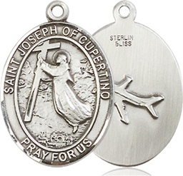 [8057SSY] Sterling Silver Saint Joseph of Cupertino Medal - With Box