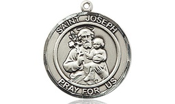 [8058RDSS] Sterling Silver Saint Joseph Medal