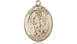 [8066GF] 14kt Gold Filled Saint Lazarus Medal