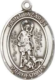 [8066SS] Sterling Silver Saint Lazarus Medal