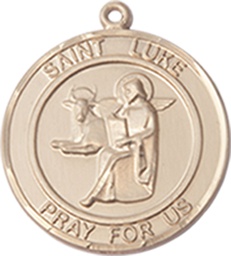 [8068RDGF] 14kt Gold Filled Saint Luke the Apostle Medal