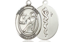 [8068SS8] Sterling Silver Saint Luke the Apostle Doctor Medal