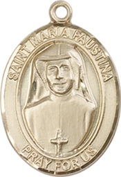[8069GF] 14kt Gold Filled Saint Maria Faustina Medal