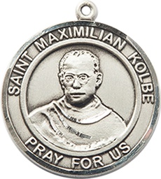 [8073RDSS] Sterling Silver Saint Maximilian Kolbe Medal