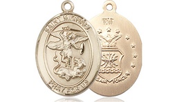 [8076GF1] 14kt Gold Filled Saint Michael Air Force Medal