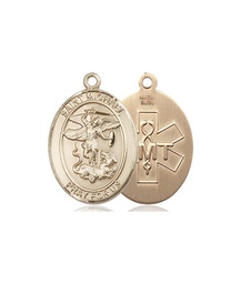 [8076GF10] 14kt Gold Filled Saint Michael EMT Medal