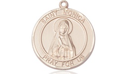 [8079RDGF] 14kt Gold Filled Saint Monica Medal