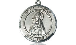 [8079RDSS] Sterling Silver Saint Monica Medal