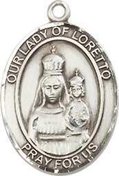 [8082SS] Sterling Silver Our Lady of Loretto Medal