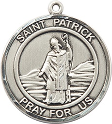 [8084RDSS] Sterling Silver Saint Patrick Medal