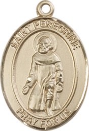 [8088GF] 14kt Gold Filled Saint Peregrine Laziosi Medal