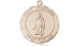 [8088RDGF] 14kt Gold Filled Saint Peregrine Medal