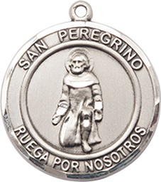 [8088RDSPSS] Sterling Silver San Peregrino Medal