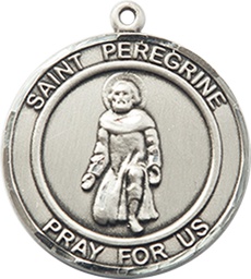 [8088RDSS] Sterling Silver Saint Peregrine Medal